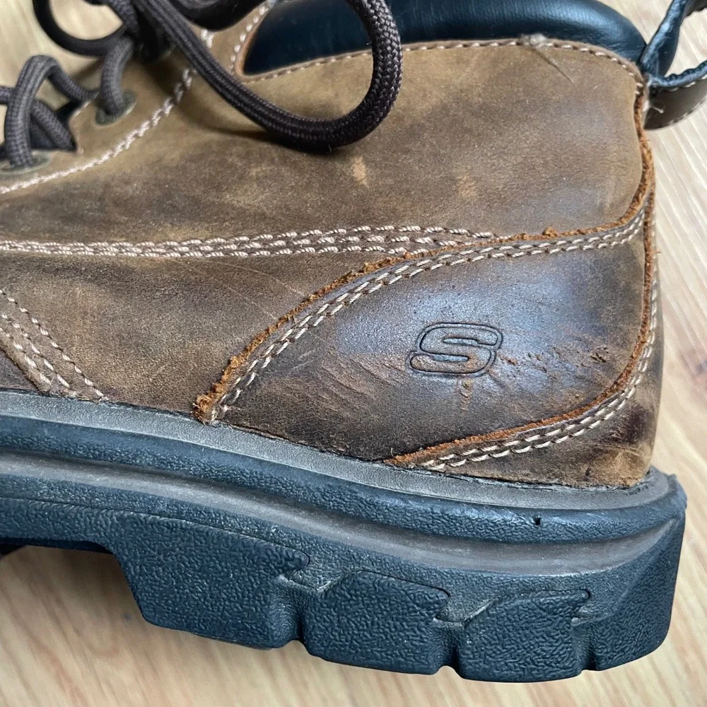 SKECHERS Men's Segment Brown Baillo Boots Memory Foam 64265 - SIZE 7 relaxed fit